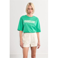 LILI SIDONIO T-SHIRT OVERSIZED ELF1031EP ΠΡΑΣΙΝΟ
