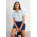 LILI SIDONIO ΨΗΛΟΜΕΣΟ SHORTS GL741EP ΜΠΛΕ