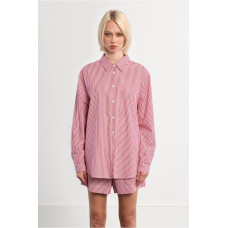 LILI SIDONIO ΡΙΓΕ ΠΟΥΚΑΜΙΣΟ OVERSIZED LAL579BEE ΚΟΚΚΙΝΟ