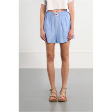 LILI SIDONIO ΡΙΓΕ SHORTS LALS132AEE ΜΠΛΕ