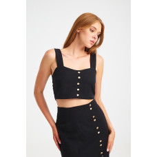 MIND MATTER ISSEY CROP TOP MML26-01-01-040 ΜΑΥΡΟ