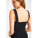MIND MATTER ISSEY CROP TOP MML26-01-01-040 ΜΑΥΡΟ