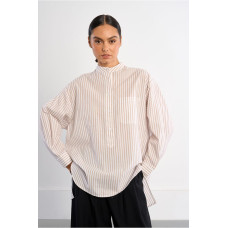 LILI SIDONIO ΒΑΜΒΑΚΕΡΟ ΠΟΥΚΑΜΙΣΟ OVERSIZED TL491EP ΛΕΥΚΟ