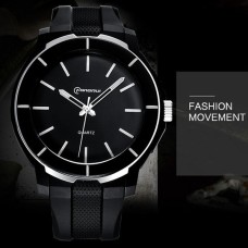 Ρολόι xειρός ανδρικό Mingrui MR-8835 Μαύρο & Λευκές λεπτομέριες