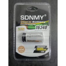 Μπαταρία Λιθίου 16340 3.7V 1600mAh, SDNMY