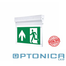 LED  Φωτιστικό Ασφαλείας - Πινακίδα Εξόδου Τοίχου-Οροφής 3W με 16 Led